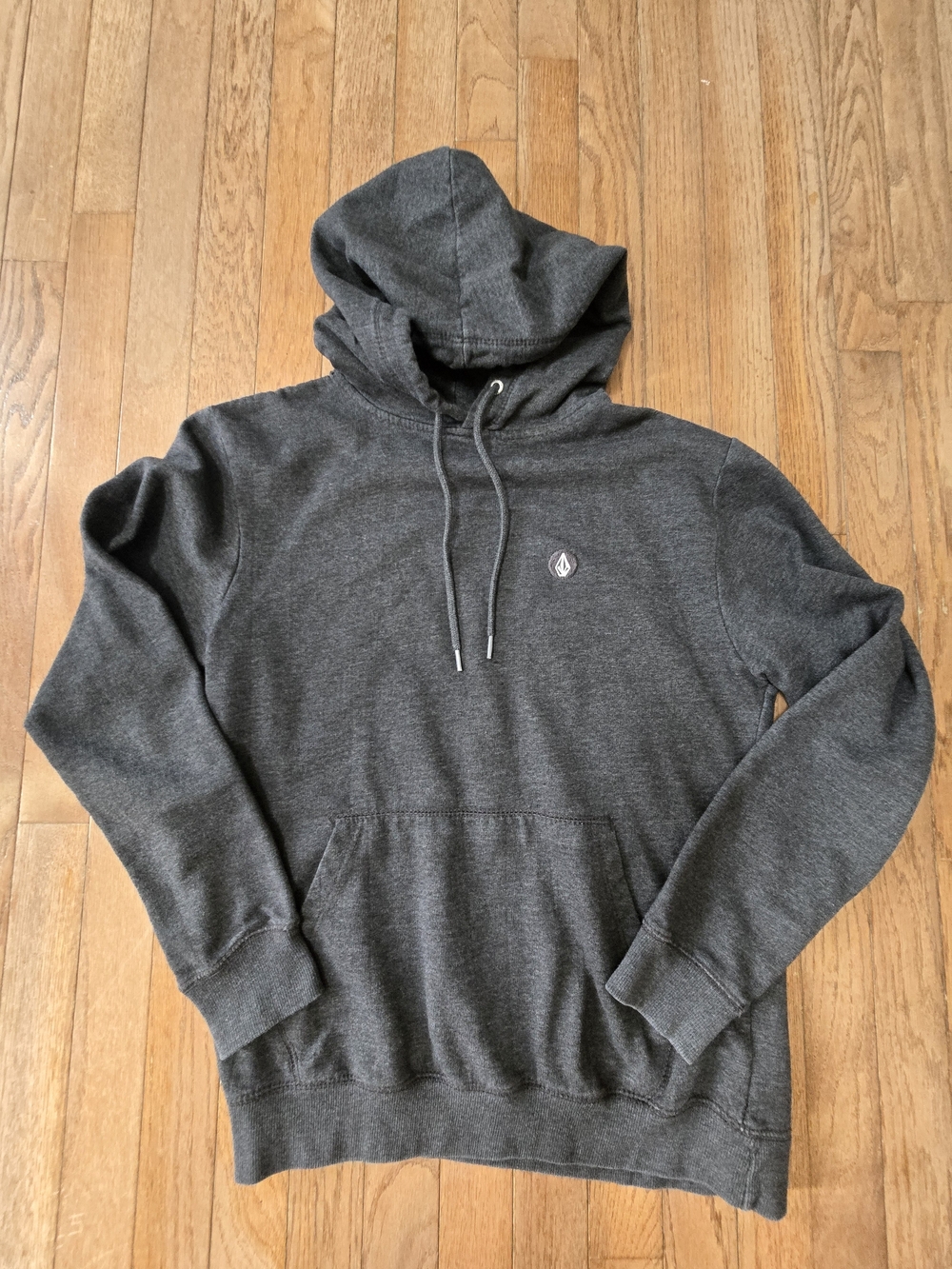 Volcom Men's Dark Charcoal Hooded Sweatshirt